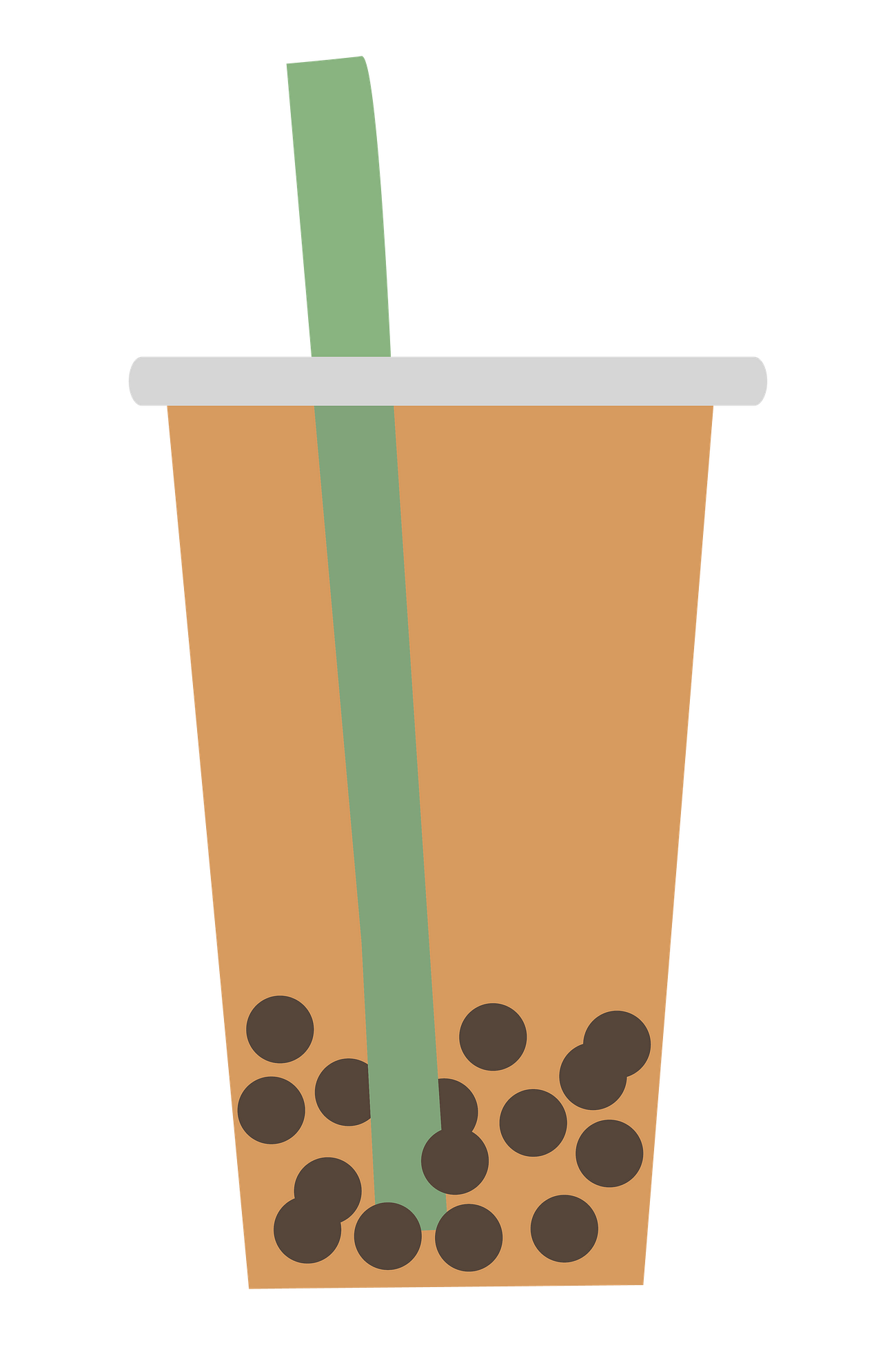 Boba tea png sticker, transparent